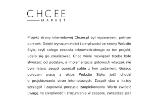 Rekomendacja - sklep internetowy: Chcee