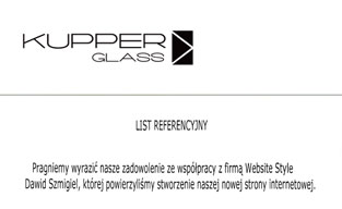 Rekomendacja - strona www: KUPPER GLASS
