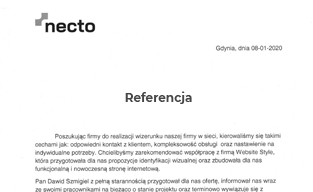 Rekomendacja - strona www: Necto