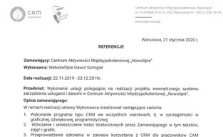 Rekomendacja - strona www: Miasto Warszawa