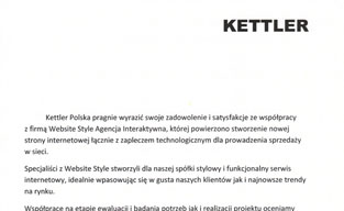 Rekomendacja - strona www Kettler