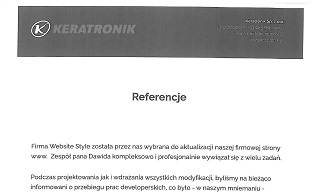 Rekomendacja - strona www: Keratronik