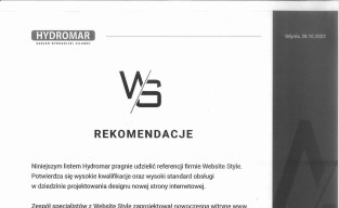 Rekomendacja - strona www: Hydromar