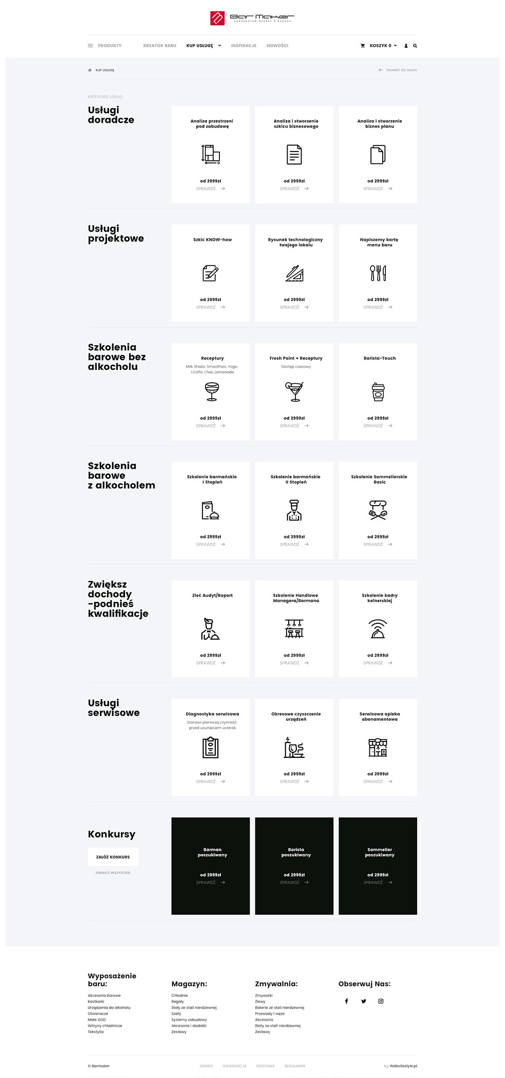 nowoczesne projekty stron internetowych