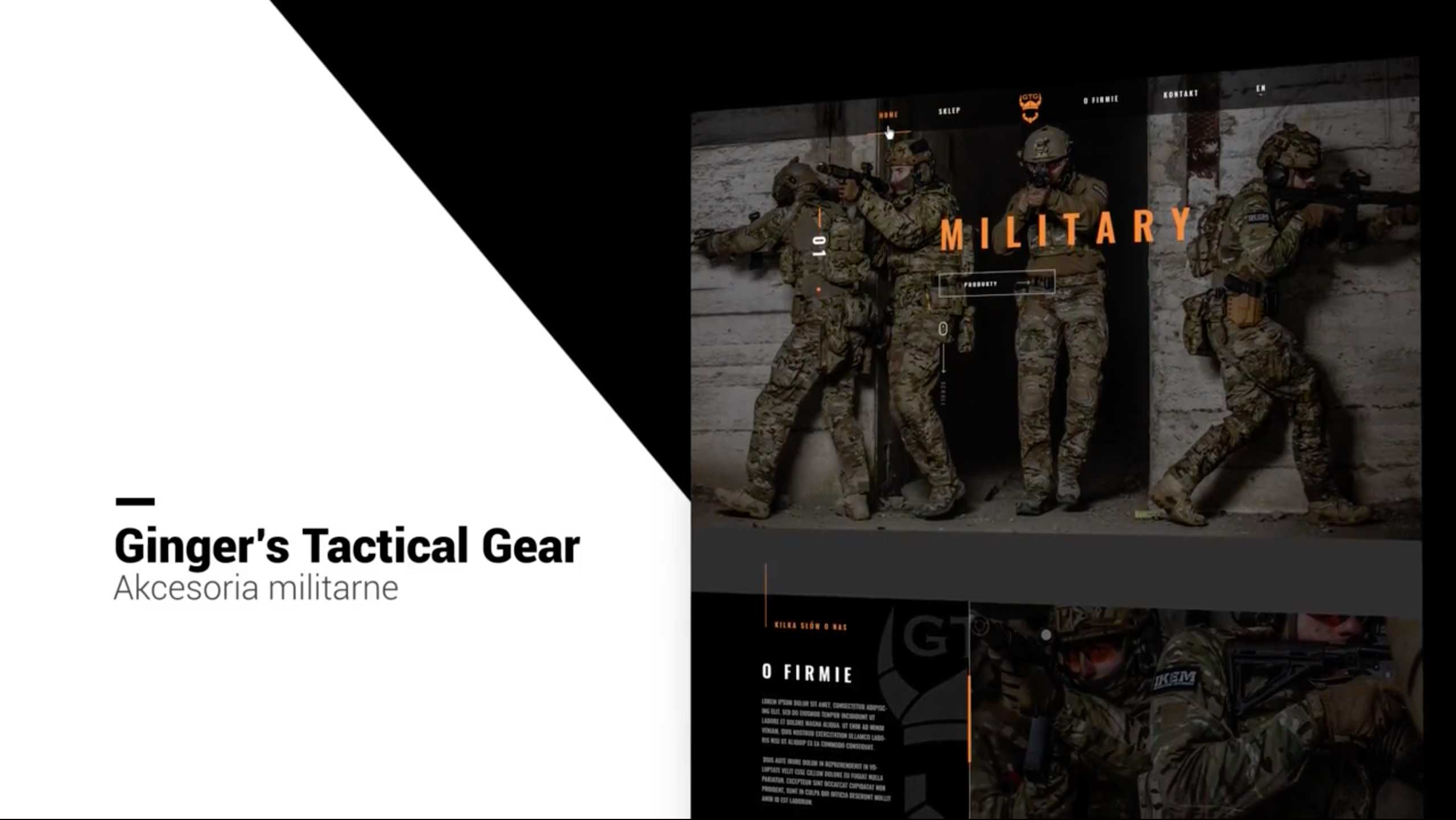 Realizacja sklepu internetowego GTG – Ginger’s Tactical Gear